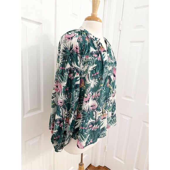 Chufy Womens Nulla Green Floral Ivy Blouse Size XS - Picture 2 of 6